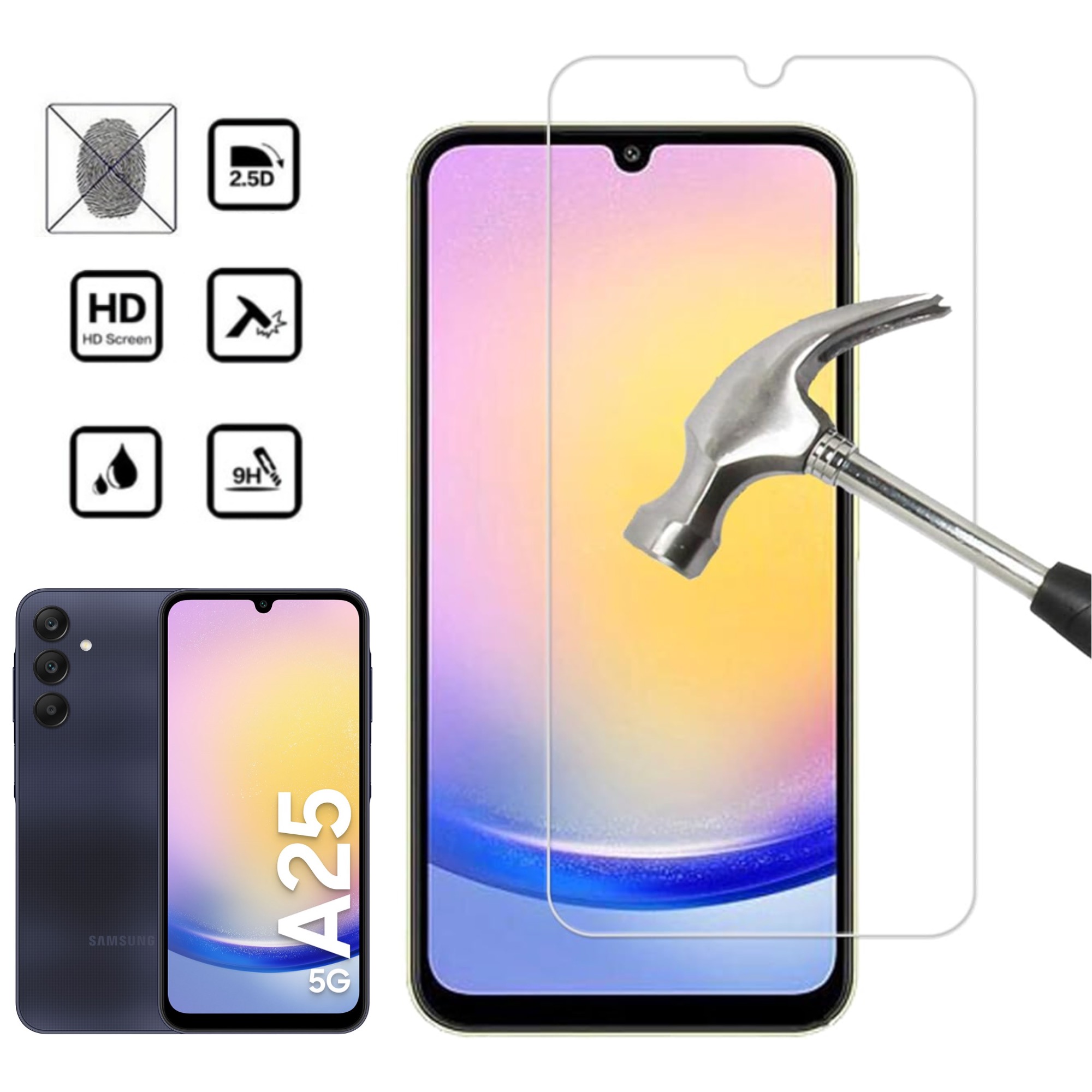 Samsung Galaxy A25 skärmskydd skydd Premium -