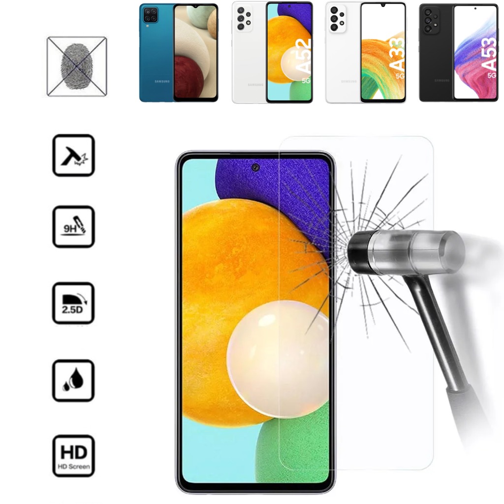 2 skärmskydd Samsung Galaxy A53/A33/A52/A52s/A12 skydd -