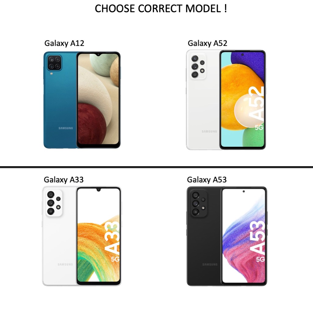 2 skärmskydd Samsung Galaxy A53/A33/A52/A52s/A12 skydd - - 2