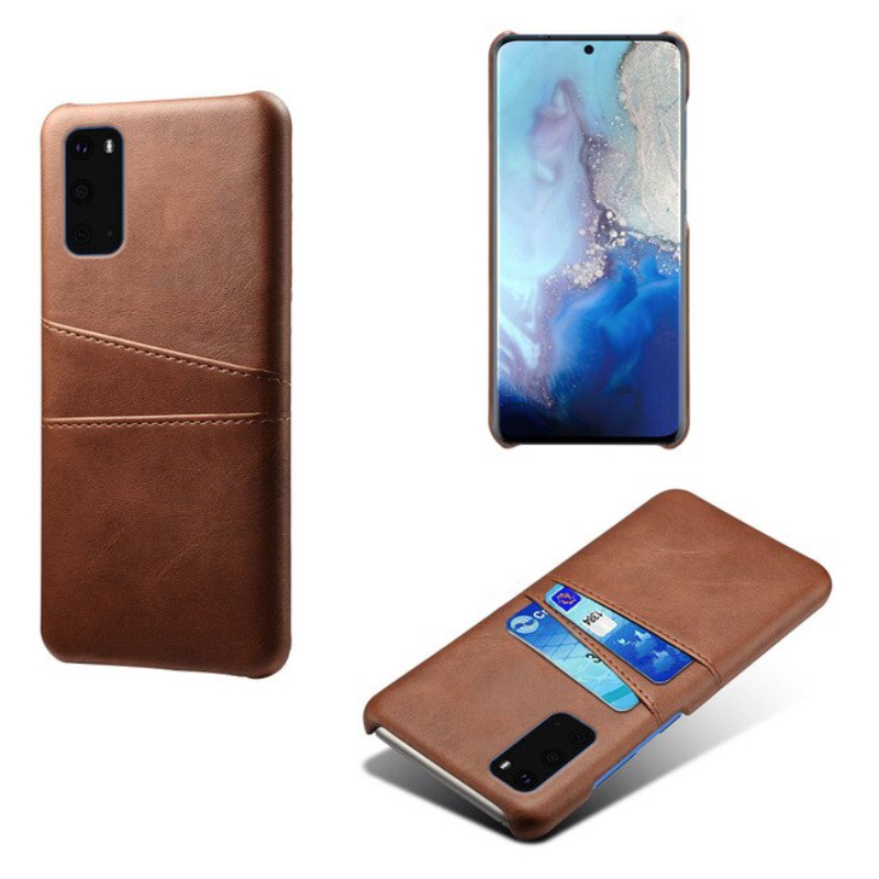 Samsung S20 Ultra skydd skal fodral skinn kort visa amex mastercard - 12