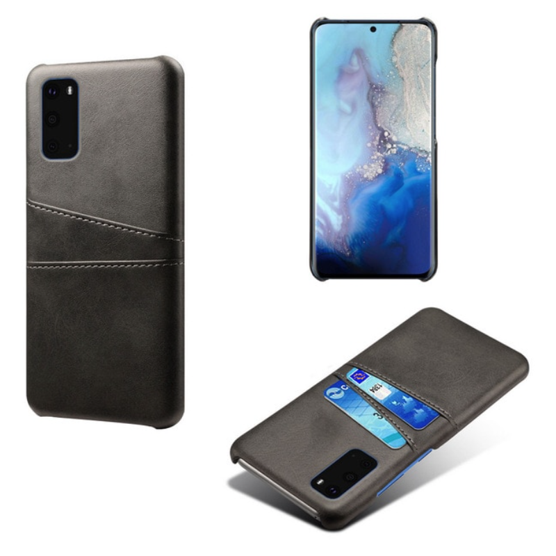 Samsung S20 Ultra skydd skal fodral skinn kort visa amex mastercard - 4