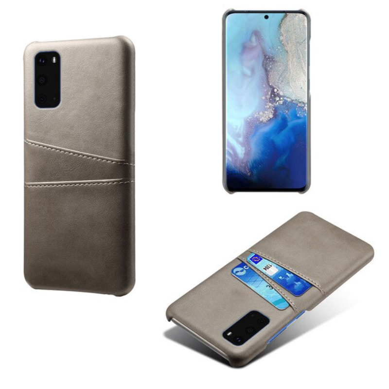 Samsung S20 Ultra skydd skal fodral skinn kort visa amex mastercard - 14