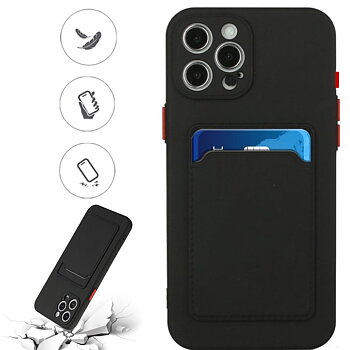 Iphone 16 Pro skal mobilskal korthållare slot