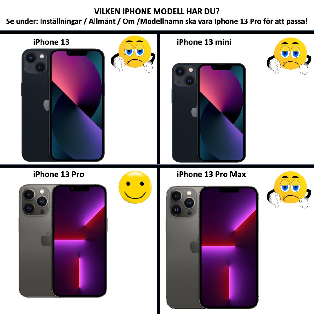 iPhone 13 Pro plånboksfodral plånbok fodral skal kort - 2