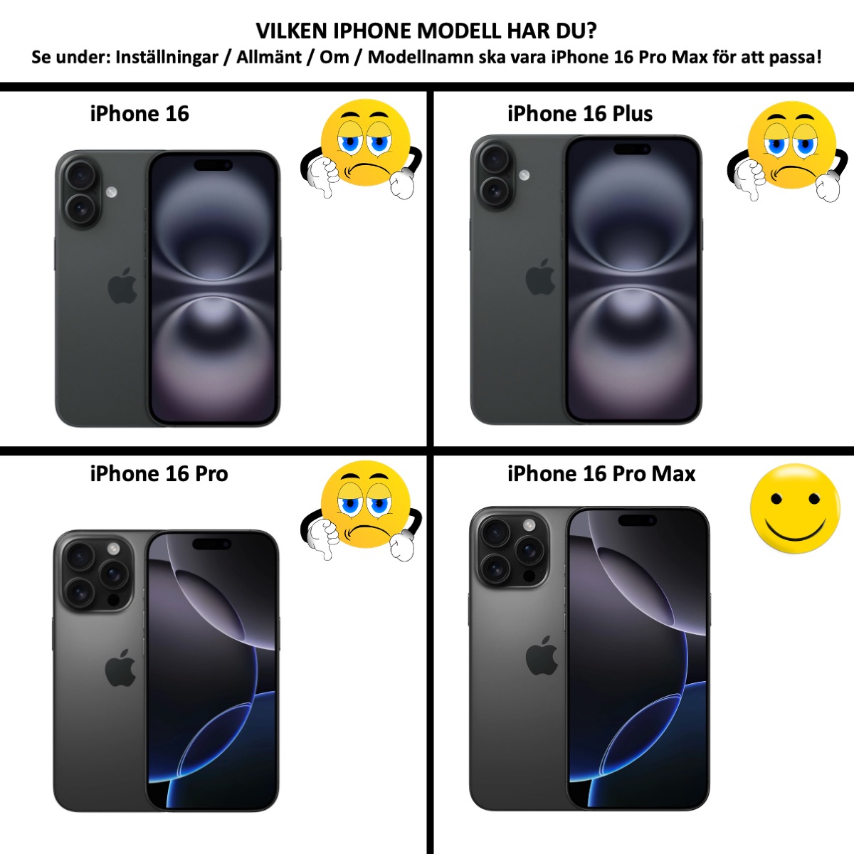Iphone 16 Pro Max skal mobilskal korthållare slot svart - 2