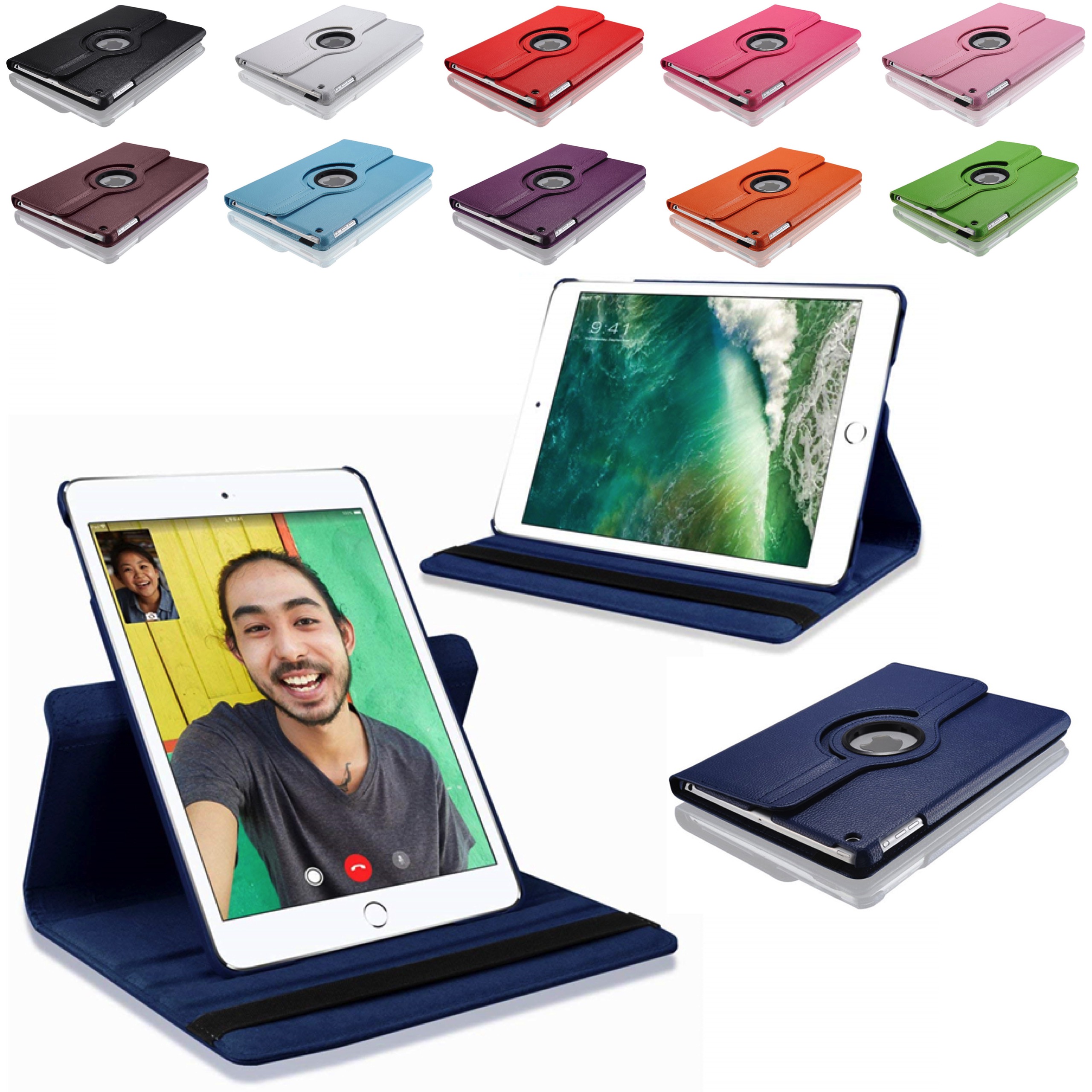 Skydd 360° iPad Air Air 2 9.7" 2017/2018 gen 5/6 fodral ställ