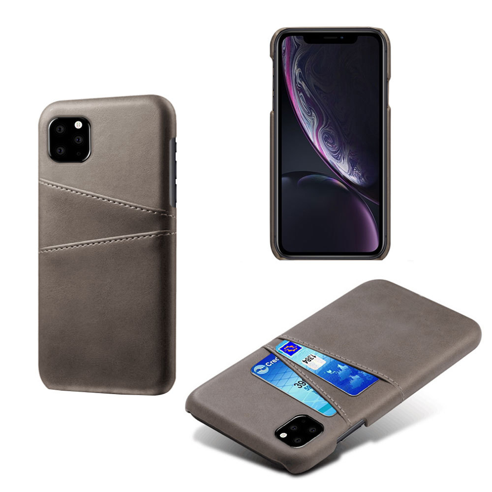 Iphone 11 Pro skydd skal fodral skinn läder kort visa amex  - 13