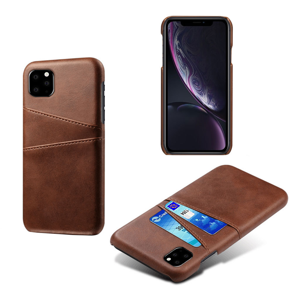 Iphone 11 Pro skydd skal fodral skinn läder kort visa amex  - 11