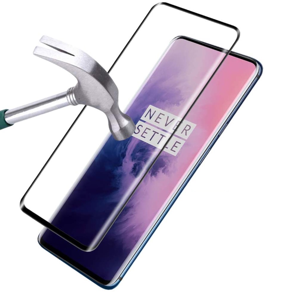 OnePlus 7 PRO skärmskydd 9H passar skal fodral hörlurar - 6