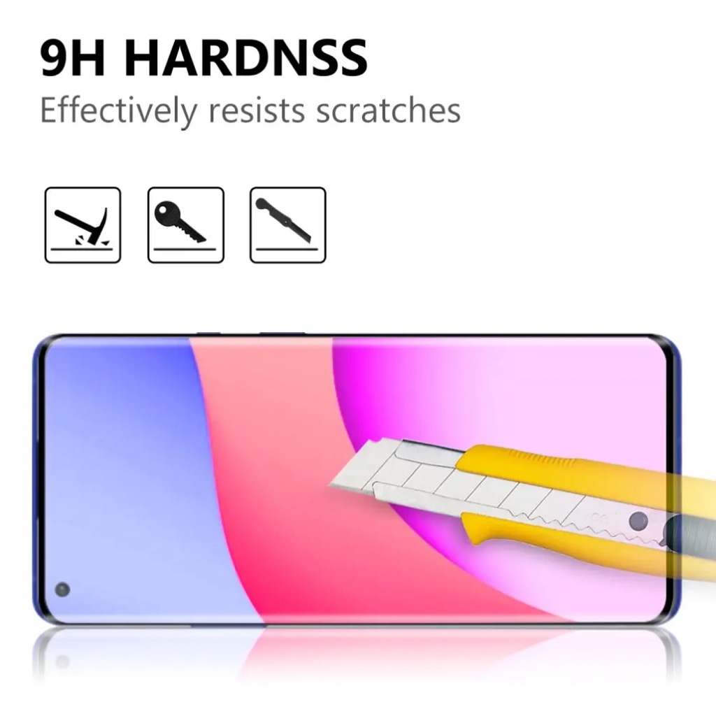 OnePlus 8 skärmskydd 9H passar skal fodral hörlurar - 10