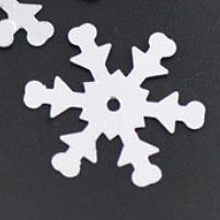 200 pack konfetti snöflinga, silverfärgad