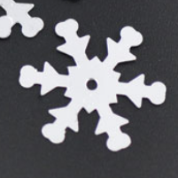 100 pack konfetti snöflinga, silverfärgad