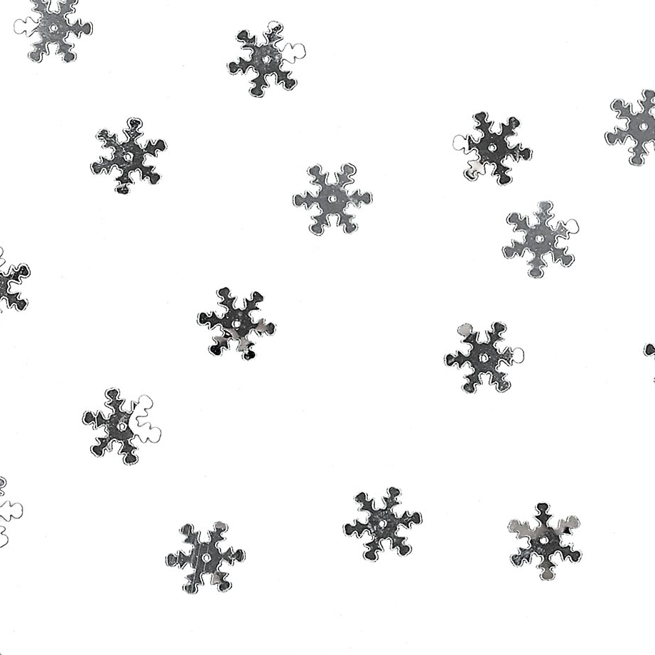 100 pack konfetti snöflinga, silverfärgad - 3