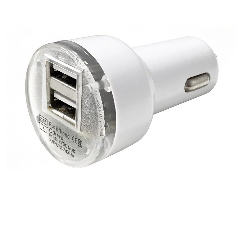Billaddare vit / svart USB cigarett uttag för mobil Ipod Ipad - 4