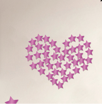 Självhäftande stjärnor rosa