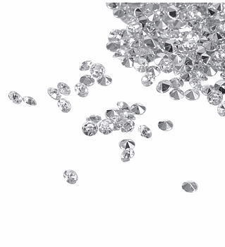 100 pack diamanter silver bordsdekorationer fest dop bröllop