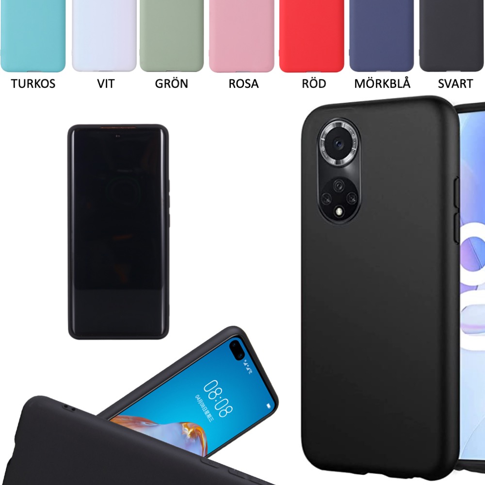 Huawei Nova 9 skal silikon fodral skärmskydd svart - - 2