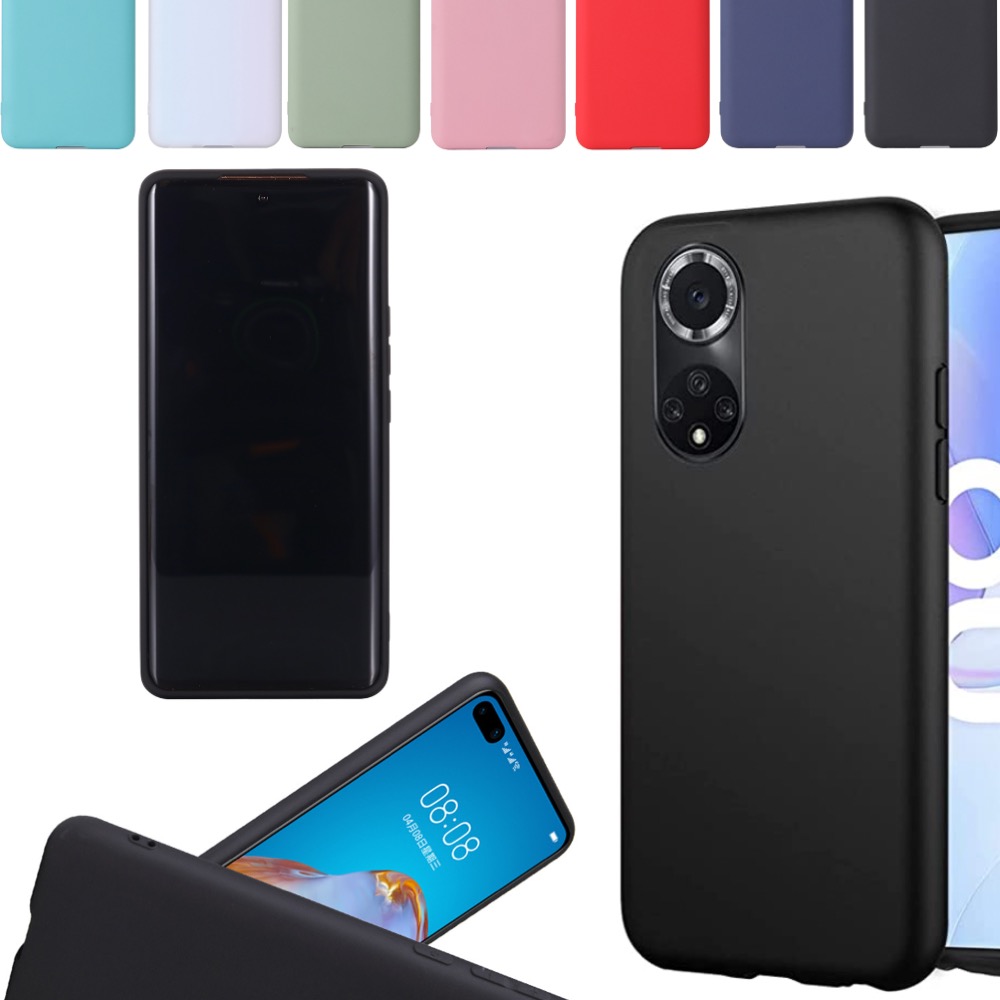 Huawei Nova 9 skal silikon fodral skärmskydd svart -