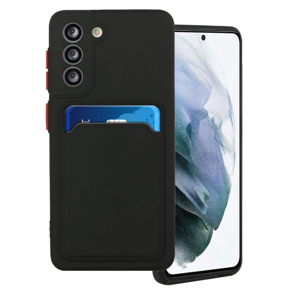 Svart slot korthållare skal Samsung S22/S21/S20 FE/Ultra/Plus - - 6