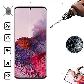 Samsung S21 FE skärmskydd 9H passar skal fodral hörlurar -