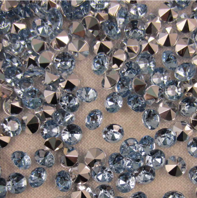100 pack diamanter blå/ metall