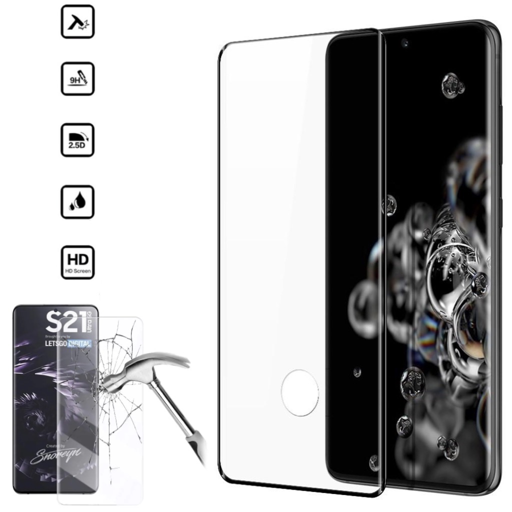 Samsung S21 Ultra skärmskydd 9H passar skal fodral hörlurar -
