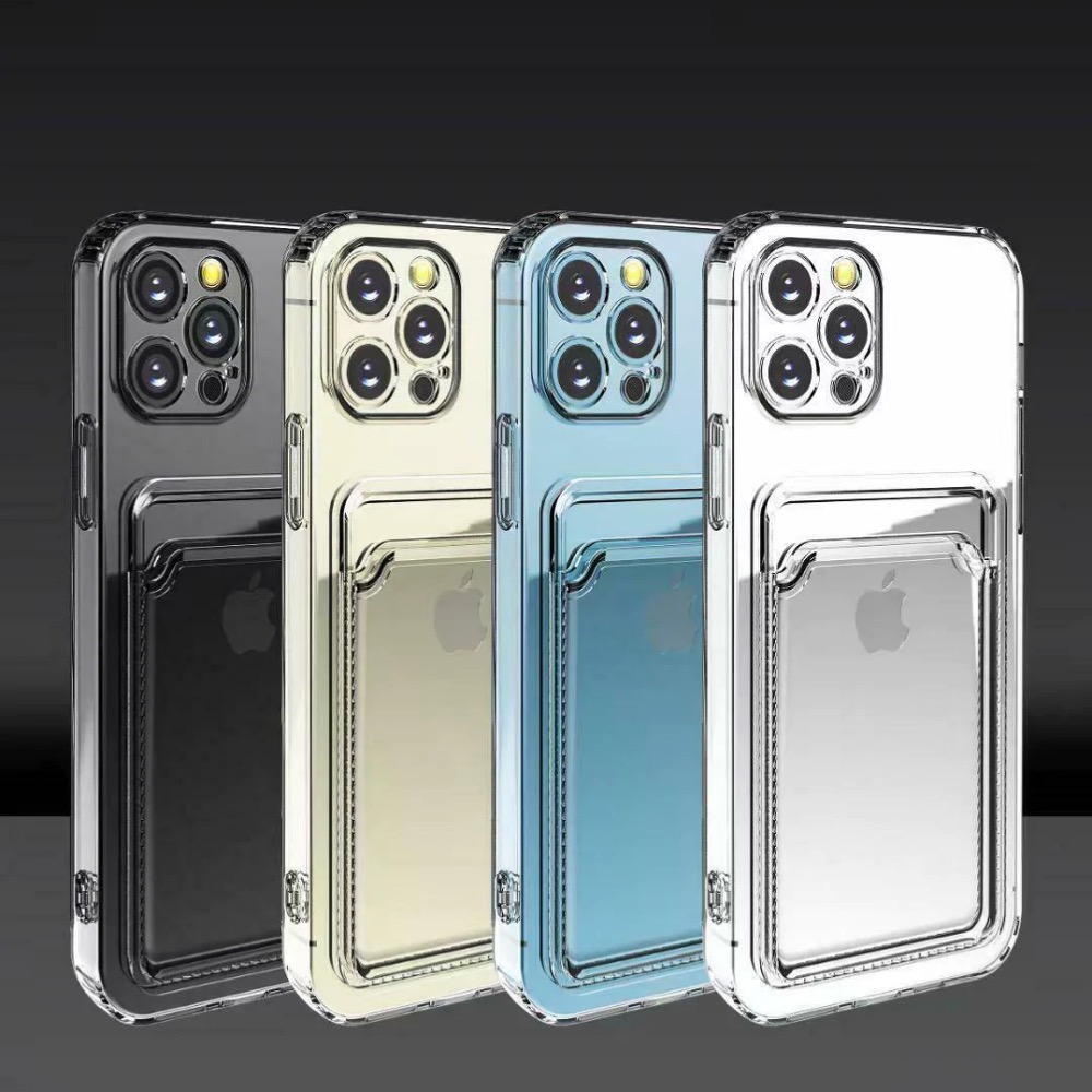 Iphone 14/13/12/11/XS/XR/SE/8/7/6 skal korthållare fodral slot - - 10