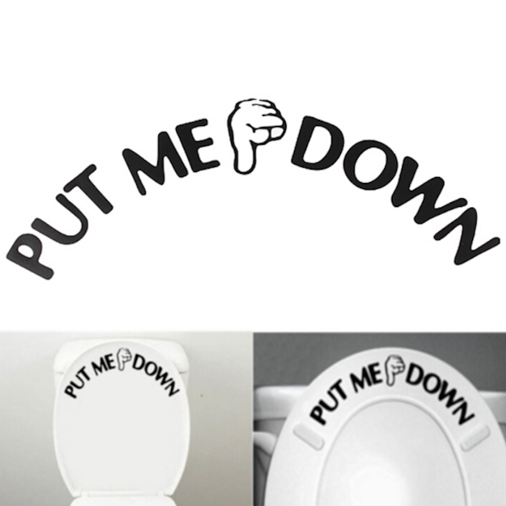 Stickers med texten PUT ME DOWN