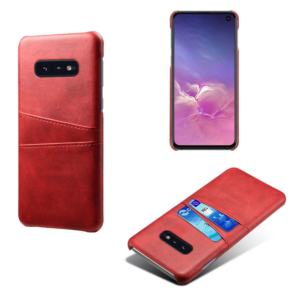 Samsung S10E skydd skal fodral skinn kort visa amex mastercard - 8