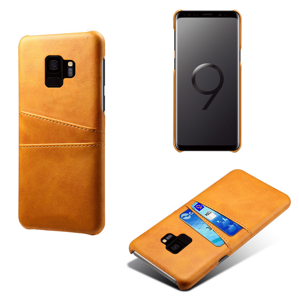 Samsung S9 skydd skal fodral skinn åt kort visa amex mastercard - 10