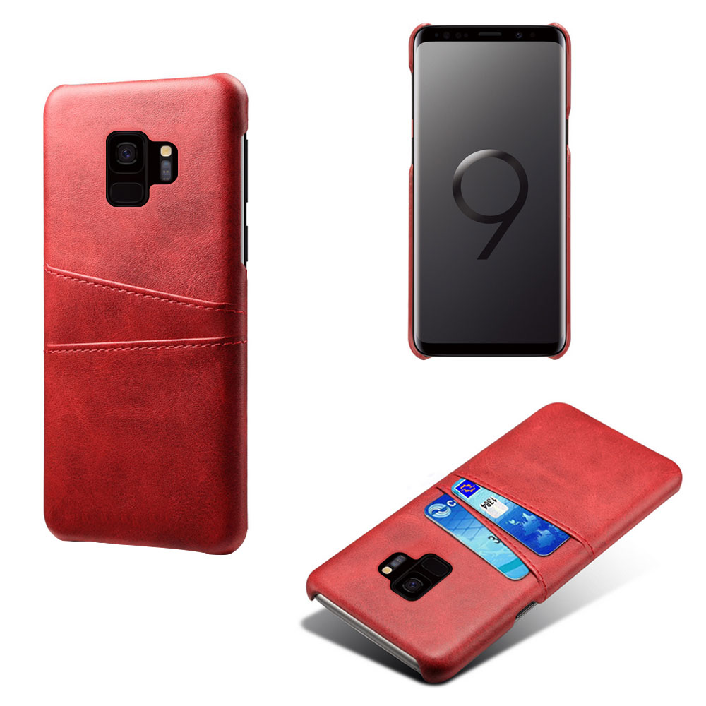 Samsung S9 skydd skal fodral skinn åt kort visa amex mastercard - 8