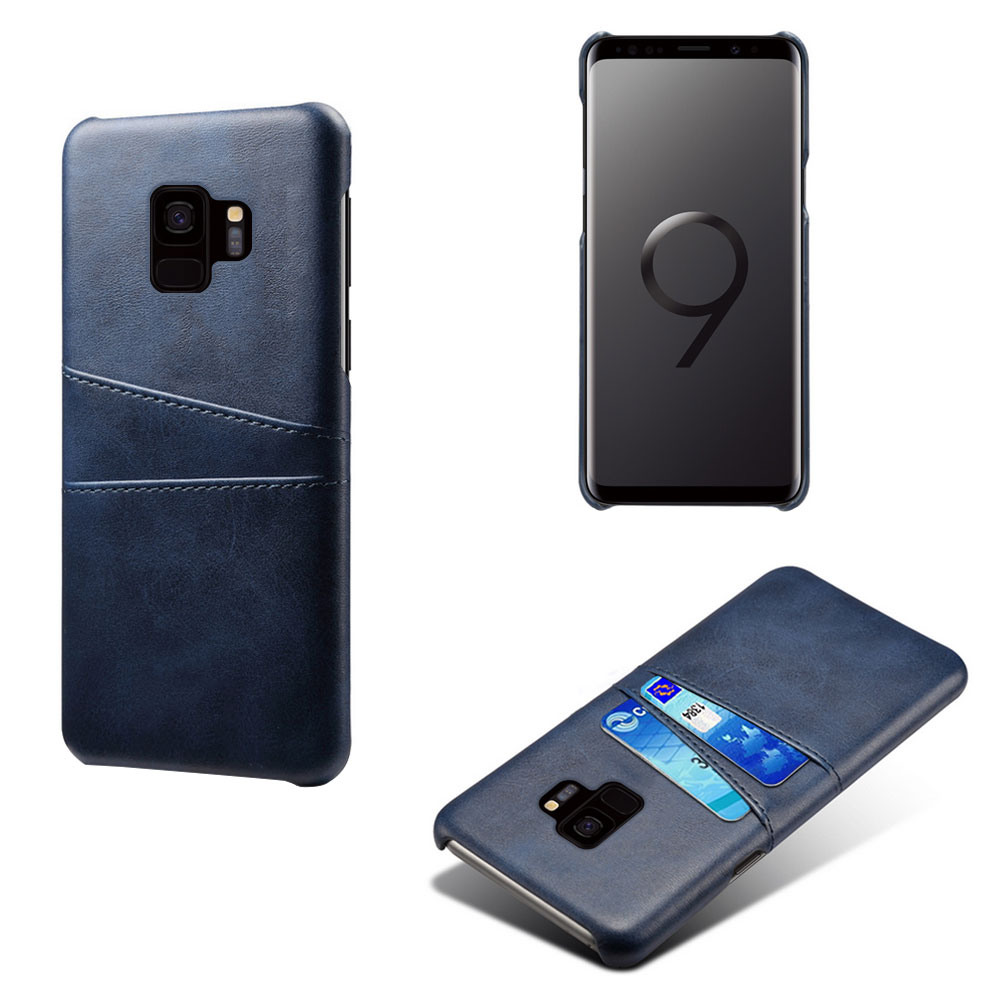 Samsung S9 skydd skal fodral skinn åt kort visa amex mastercard - 6