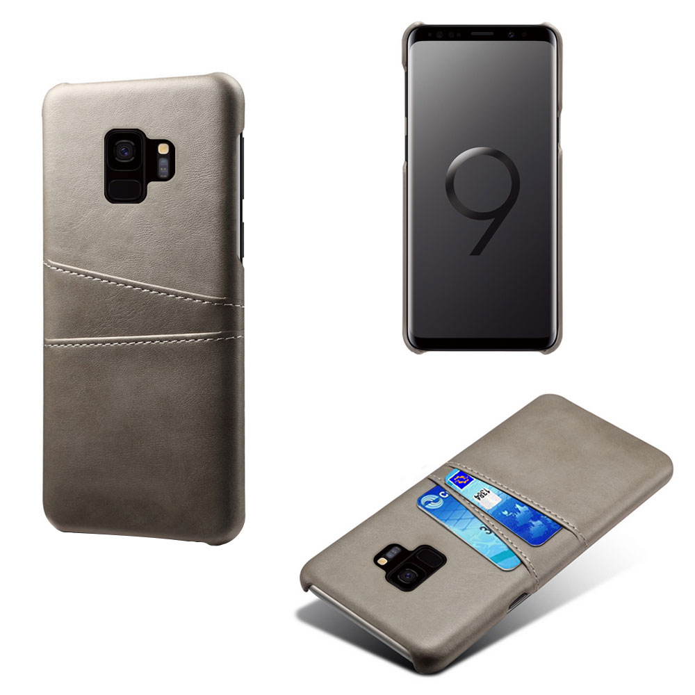 Samsung S9 skydd skal fodral skinn åt kort visa amex mastercard - 14