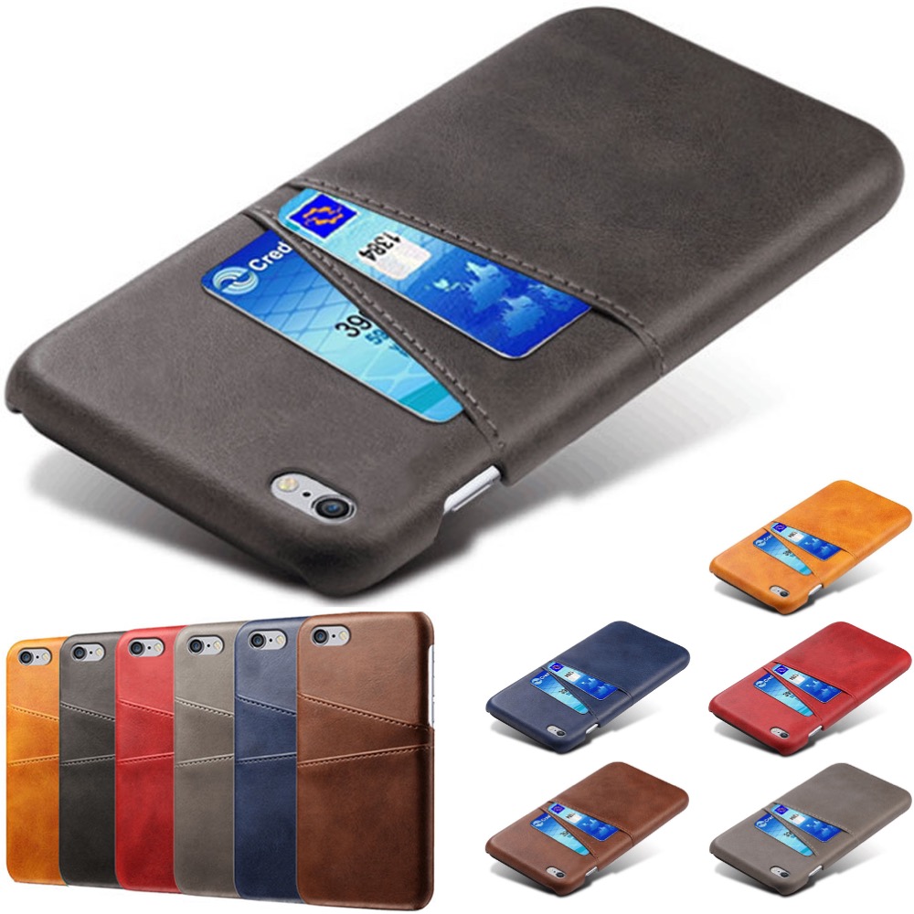 Iphone 6 Plus 6s Plus + skydd skal fodral kort visa mastercard  - 5
