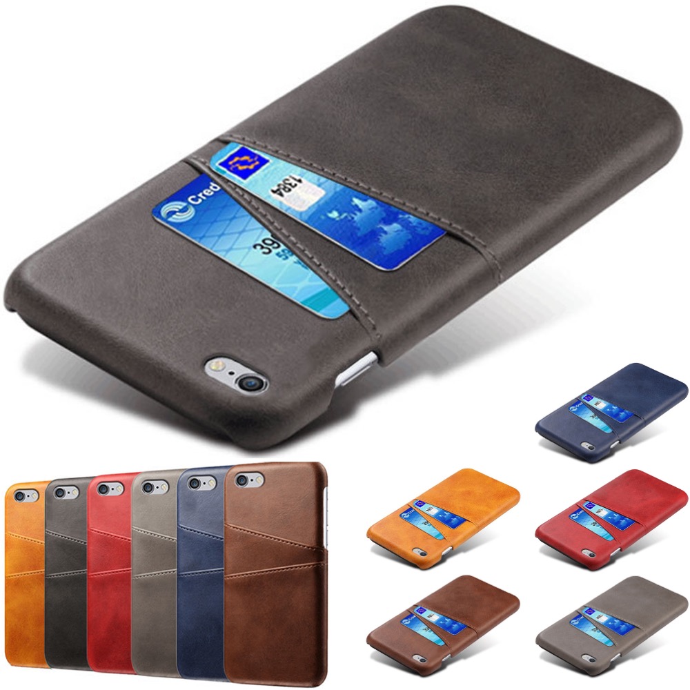 Iphone 6 Plus 6s Plus + skydd skal fodral kort visa mastercard  - 4