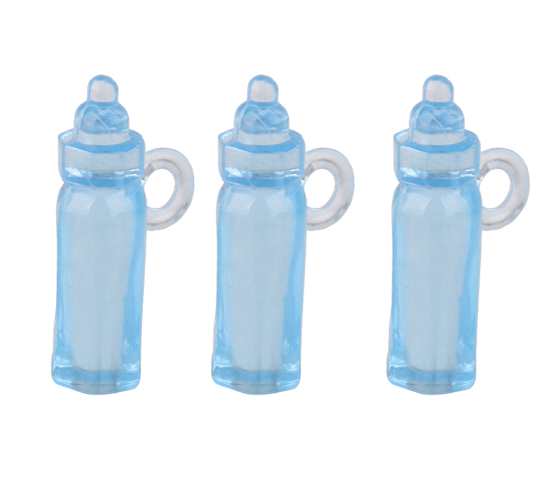 25 pack nappflaskor, blå borddekoration babyshower