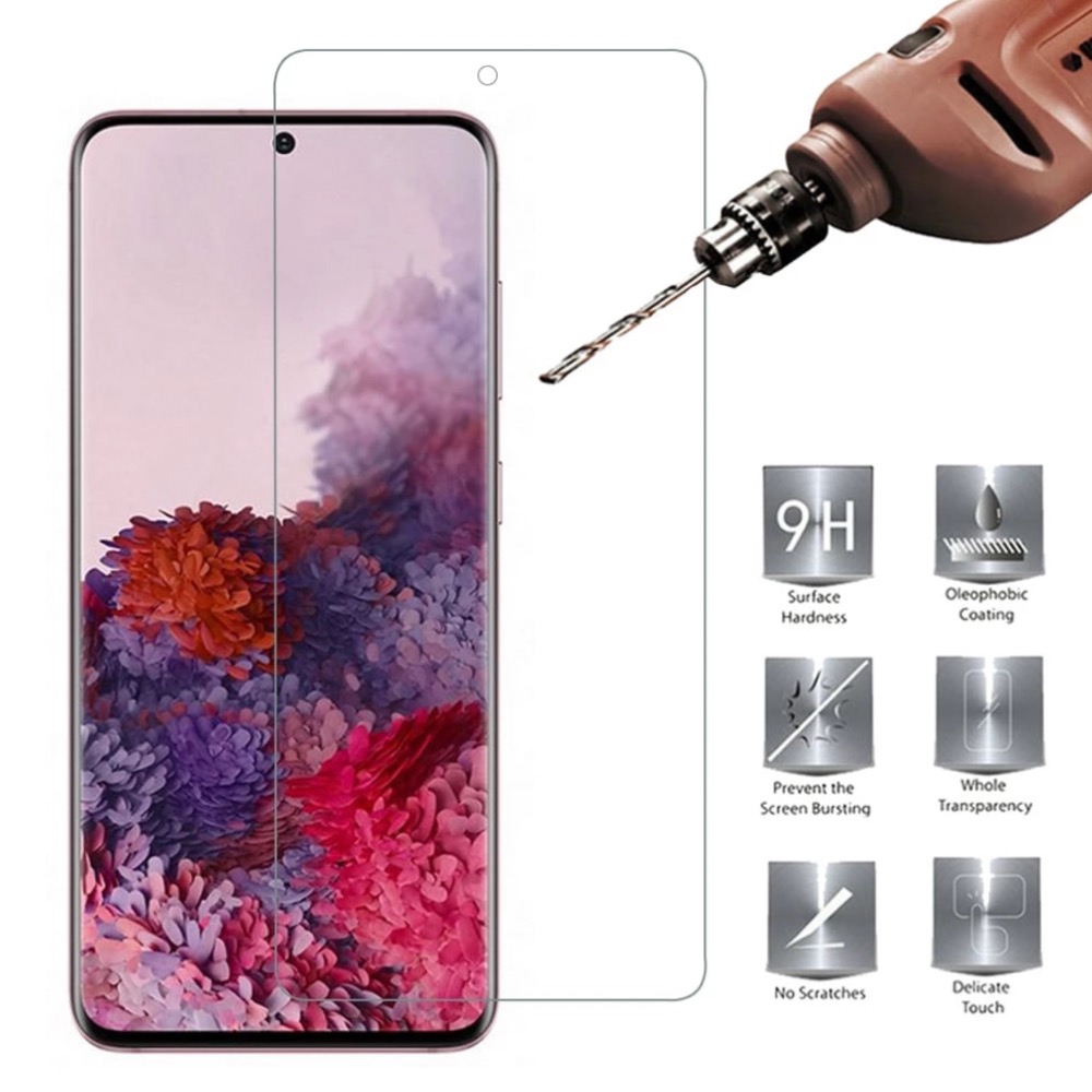 Samsung S20 FE skärmsskydd 9H passar skal fodral hörlurar - - 8