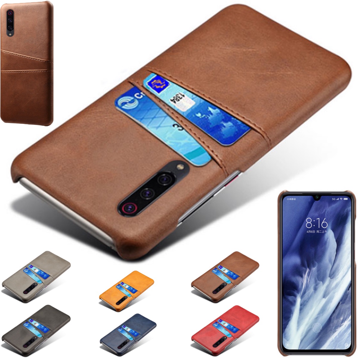 Samsung Galaxy A70 skal fodral skydd skinn kort kredit visa - 10