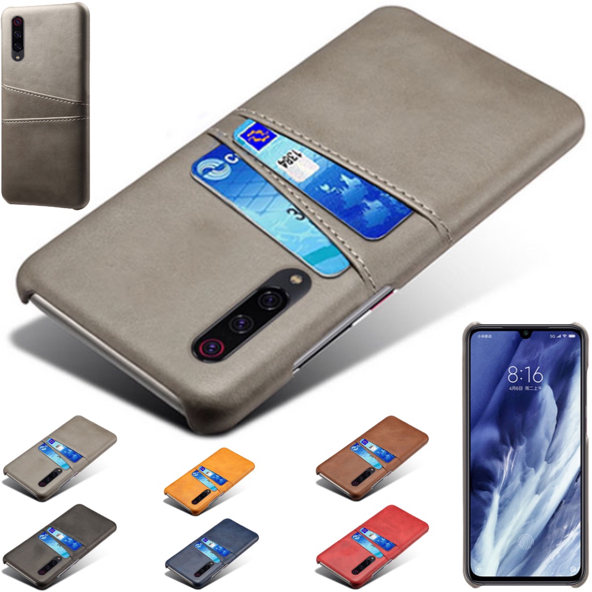 Samsung Galaxy A70 skal fodral skydd skinn kort kredit visa - 12