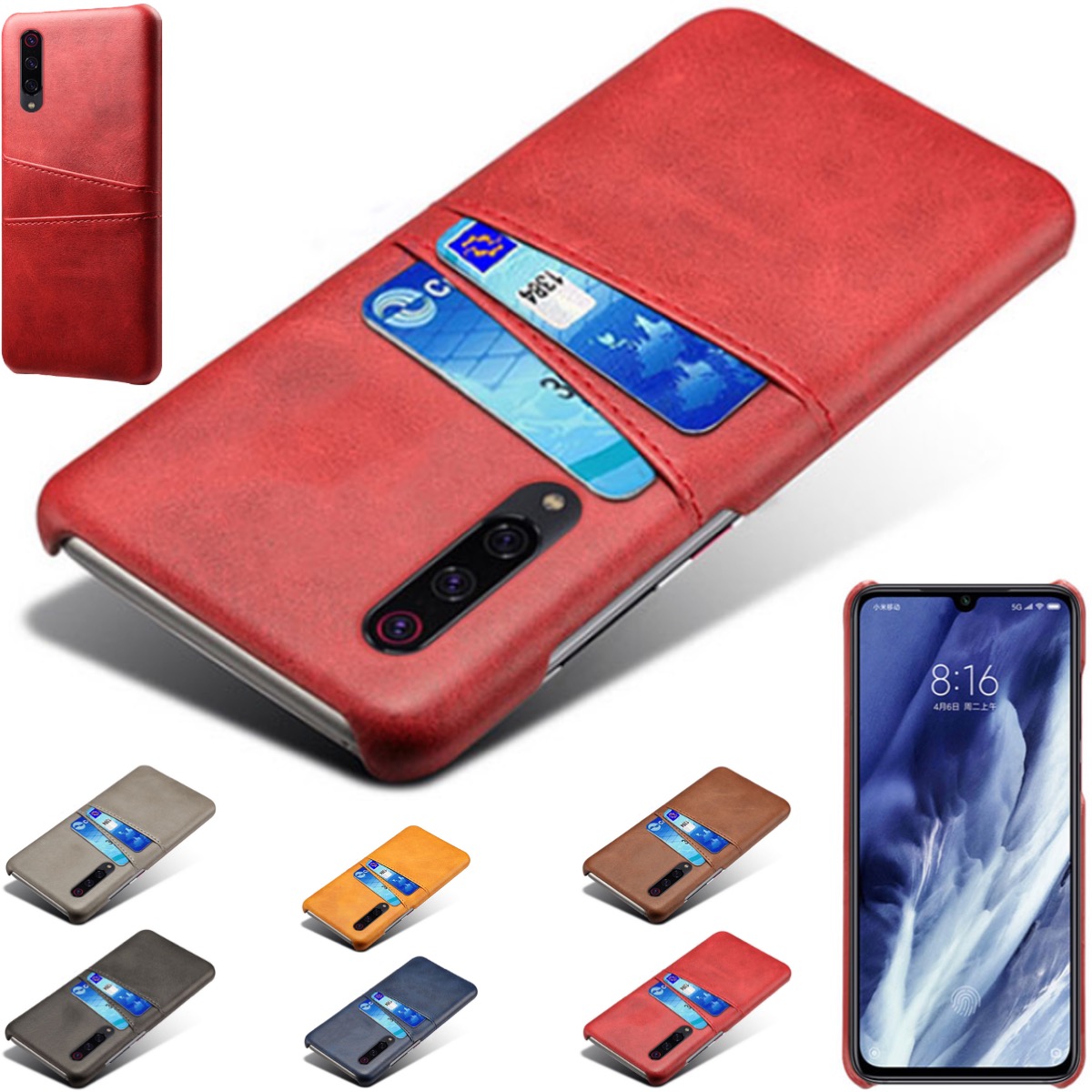 Samsung Galaxy A70 skal fodral skydd skinn kort kredit visa - 6