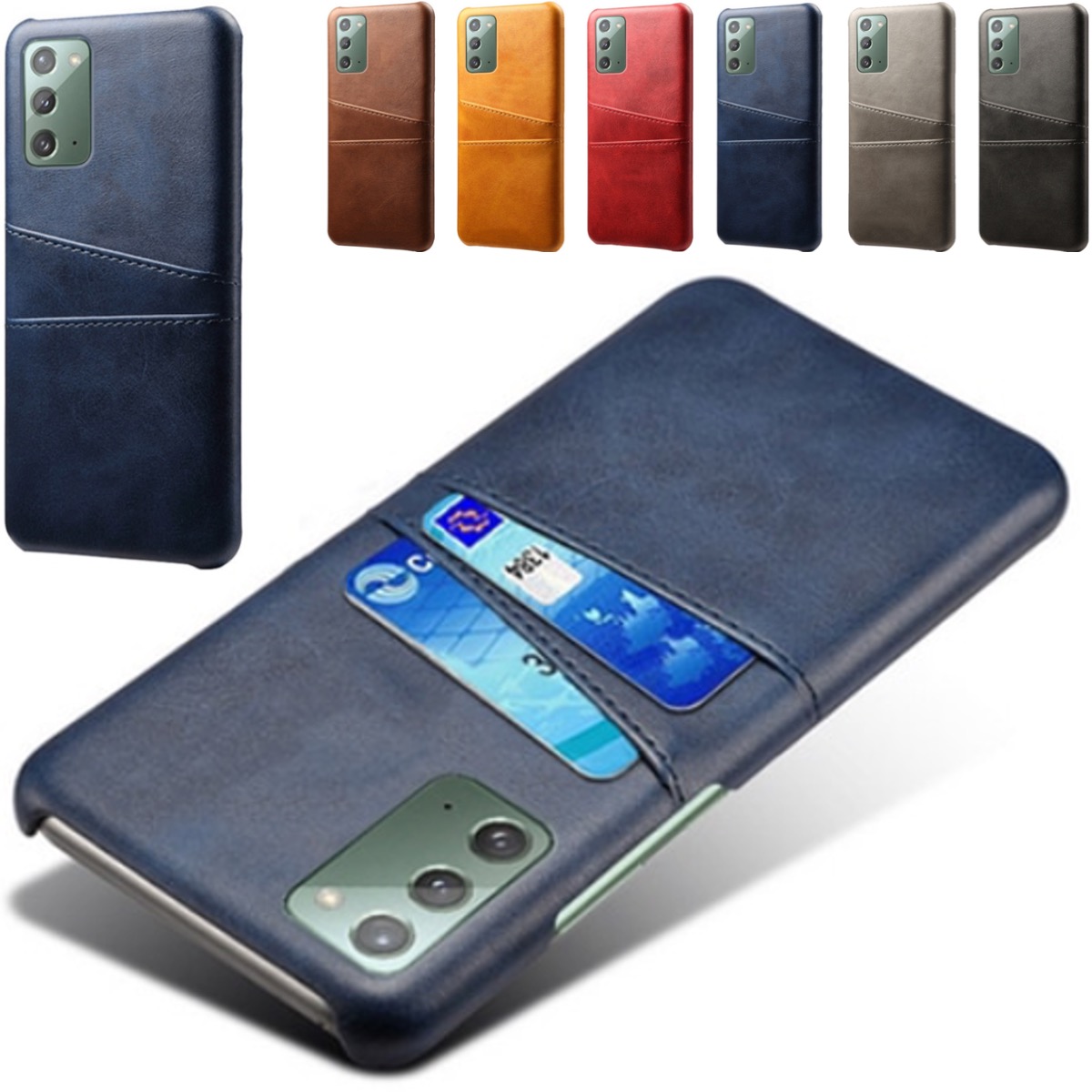 Samsung Note20 skal fodral skydd skinn kort visa mastercard - 4