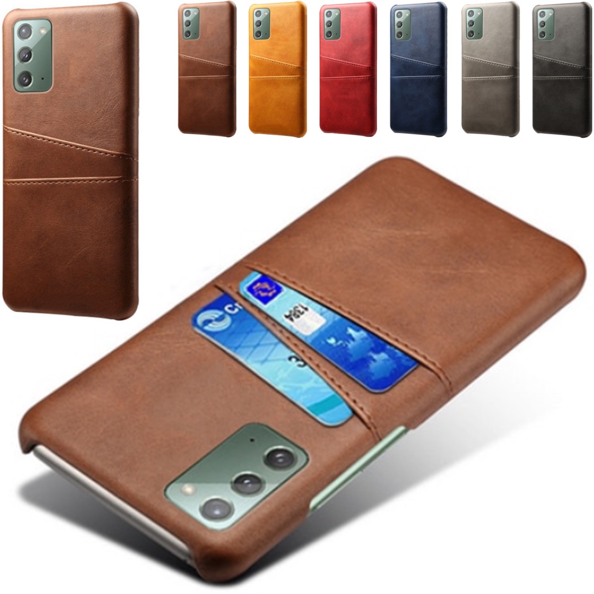 Samsung Note20 skal fodral skydd skinn kort visa mastercard - 10