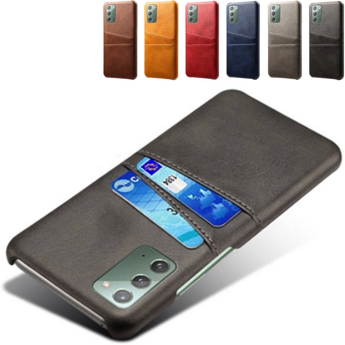 Samsung Note20 skal fodral skydd skinn kort visa mastercard - 3