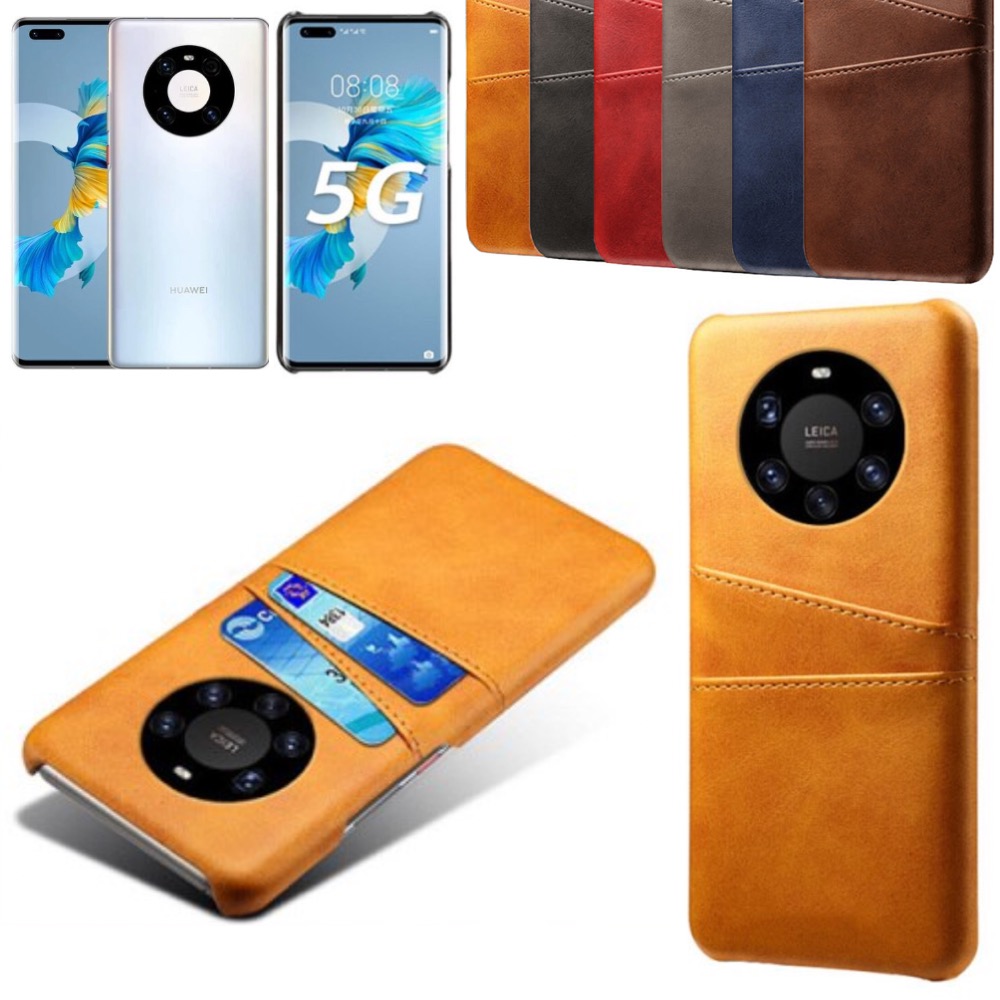 Huawei Mate 40 Pro skal fodral skydd skinn läder kort kredit - 4