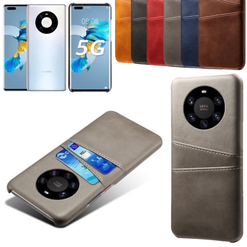 Huawei Mate 40 Pro skal fodral skydd skinn läder kort kredit - 6