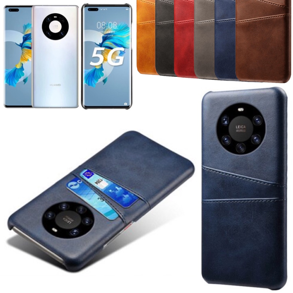 Huawei Mate 40 Pro skal fodral skydd skinn läder kort kredit - 2