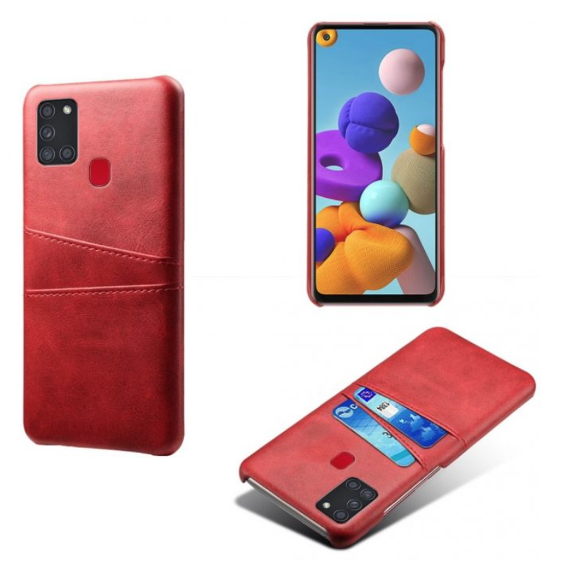 Samsung Galaxy A21s skal fodral skydd skinn kort visa amex - 7
