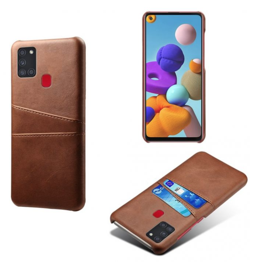 Samsung Galaxy A21s skal fodral skydd skinn kort visa amex - 11