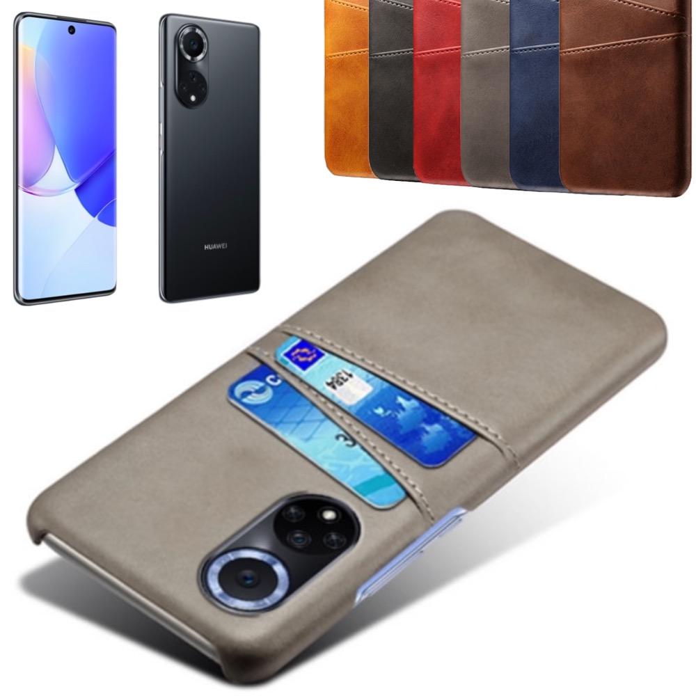 Huawei Nova 9 skal fodral skydd skinn läder kort korthållare - 6