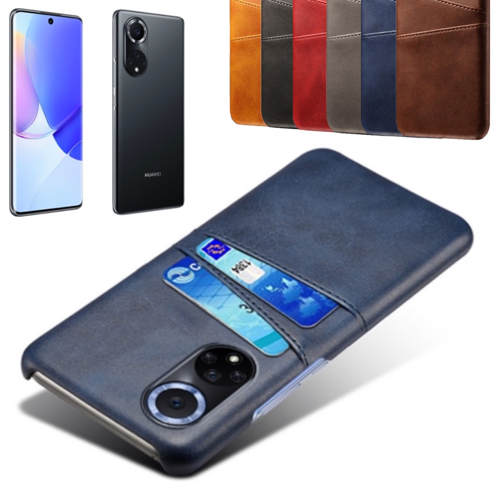 Huawei Nova 9 skal fodral skydd skinn läder kort korthållare - 2